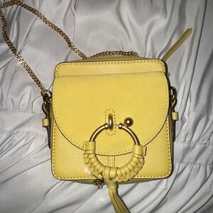 See By Chloe Mustard Mini Bag with Gold Chain